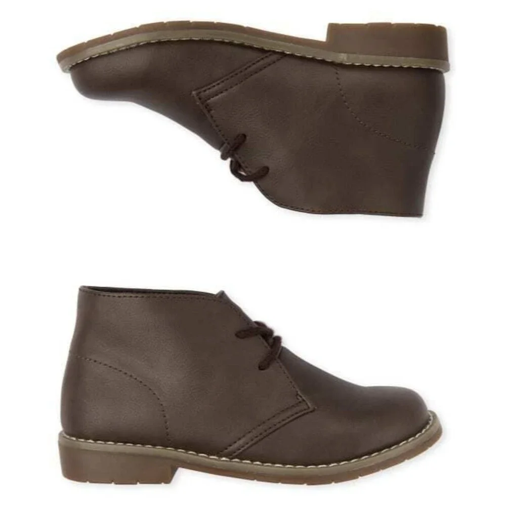 The Children’s Place Brown Lace Up Boots Boys Size Youth 13